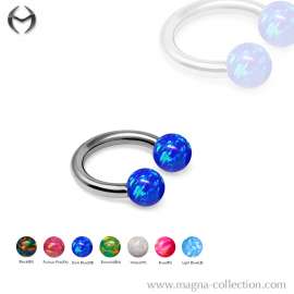 1.6mm (14gauge) Steel Circular Barbell with 4mm Opal