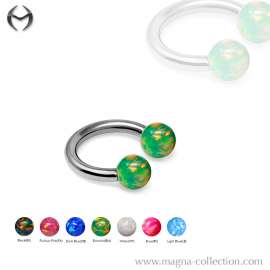 1.6mm (14gauge) Steel Circular Barbell with 4mm Opal