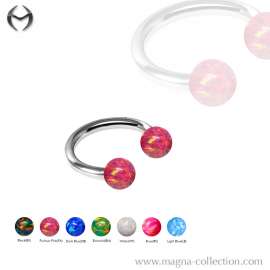 1.6mm (14gauge) Steel Circular Barbell with 4mm Opal