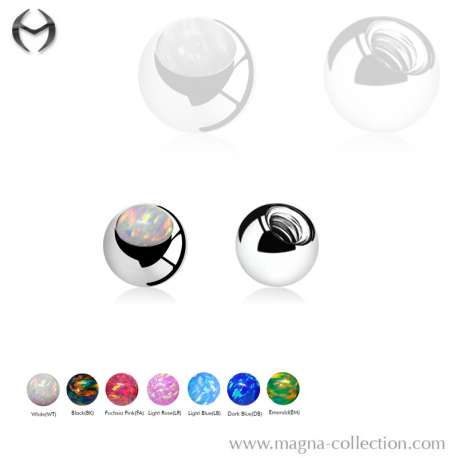 1.2mm (16gauge) Steel Ball with Opal