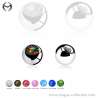 1.2mm (16gauge) Steel Ball with Opal