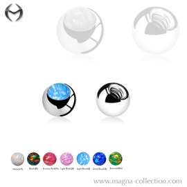 1.2mm (16gauge) Steel Ball mit Opal