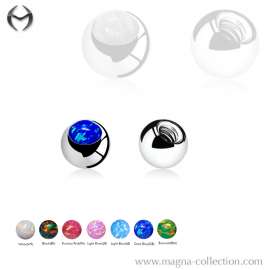 1.2mm (16gauge) Steel Ball with Opal