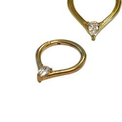 18K Gold Steel Segment Ring...