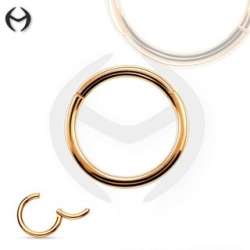 18K Rose Gold Steel Segment Ring Clicker