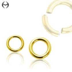 18K Gold Steel Segment Ring